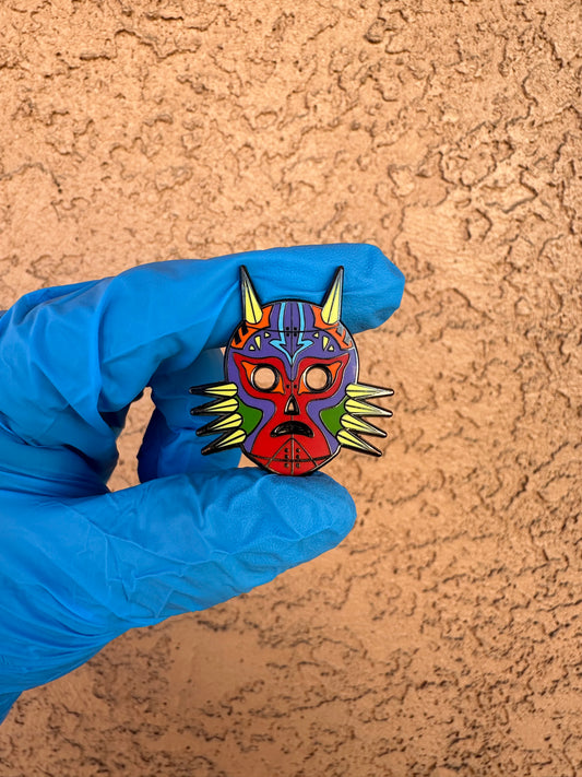 Majora’s Lucha Mask Enamel Pin